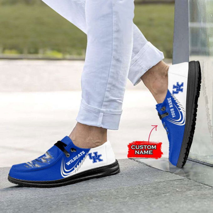 NCAA Kentucky Wildcats Hey Dude Shoes Wally Lace Up Loafers Moccasin Slippers Fan Gifts