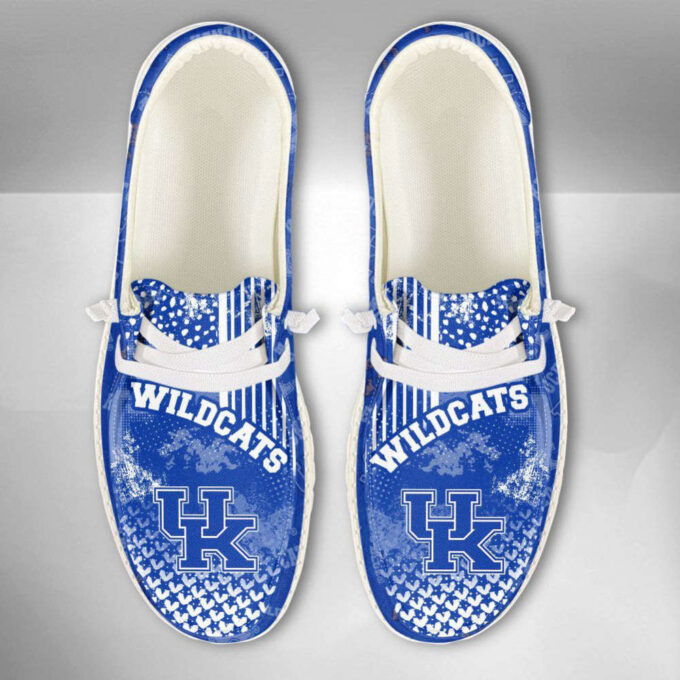 NCAA Kentucky Wildcats Hey Dude Shoes Wally Lace Up Loafers Moccasin Slippers HDS0541