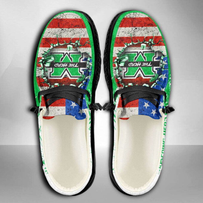 NCAA Marshall Thundering Herd Hey Dude Shoes Wally Lace Up Loafers Moccasin Slippers