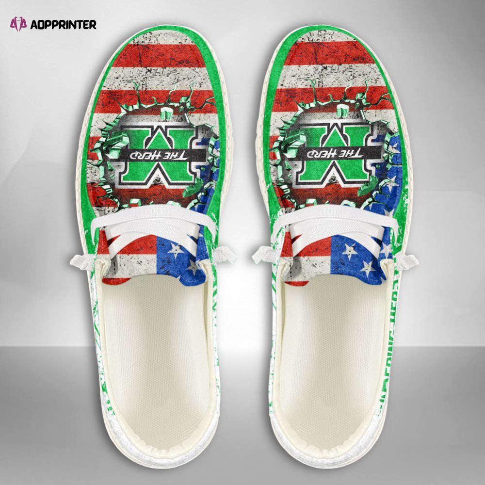 NCAA Marshall Thundering Herd Hey Dude Shoes Wally Lace Up Loafers Moccasin Slippers NCAA Marshall Thundering Herd Hey Dude Shoes Wally Lace Up Loafers Moccasin Slippers
