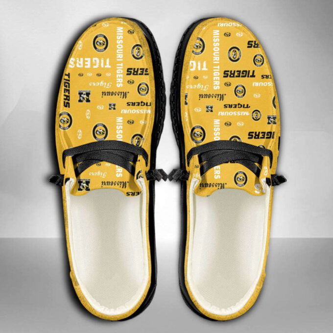 NCAA Missouri Tigers Hey Dude Shoes Wally Lace Up Loafers Moccasin Slippers HDS0736