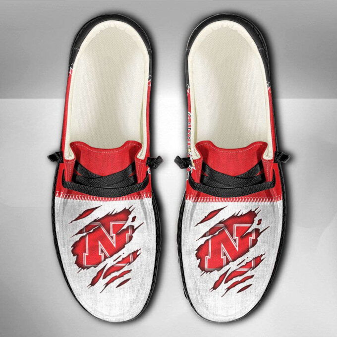 NCAA Nebraska Cornhuskers Hey Dude Shoes Wally Lace Up Loafers Moccasin Slippers HDS0756