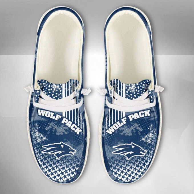 NCAA Nevada Wolf Pack Hey Dude Shoes Wally Lace Up Loafers Moccasin Slippers HDS0771