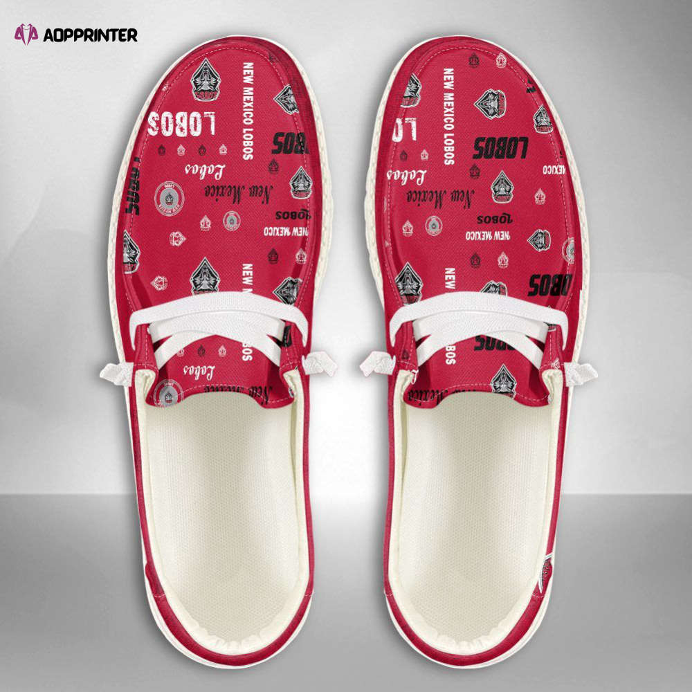 NCAA New Mexico Lobos Hey Dude Shoes Wally Lace Up Loafers Moccasin Slippers NCAA New Mexico Lobos Hey Dude Shoes Wally Lace Up Loafers Moccasin Slippers