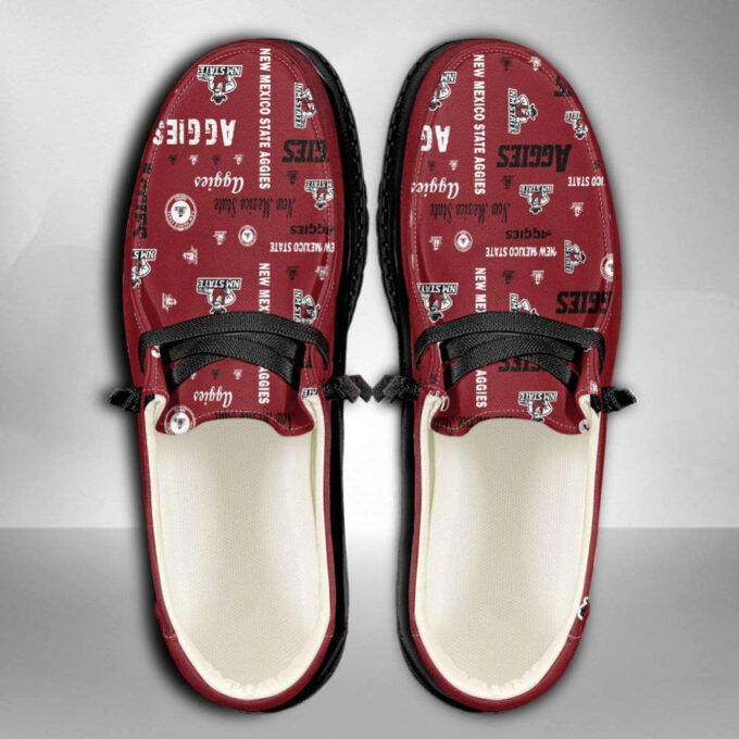 NCAA New Mexico State Aggies Hey Dude Shoes Wally Lace Up Loafers Moccasin Slippers Fan Gifts