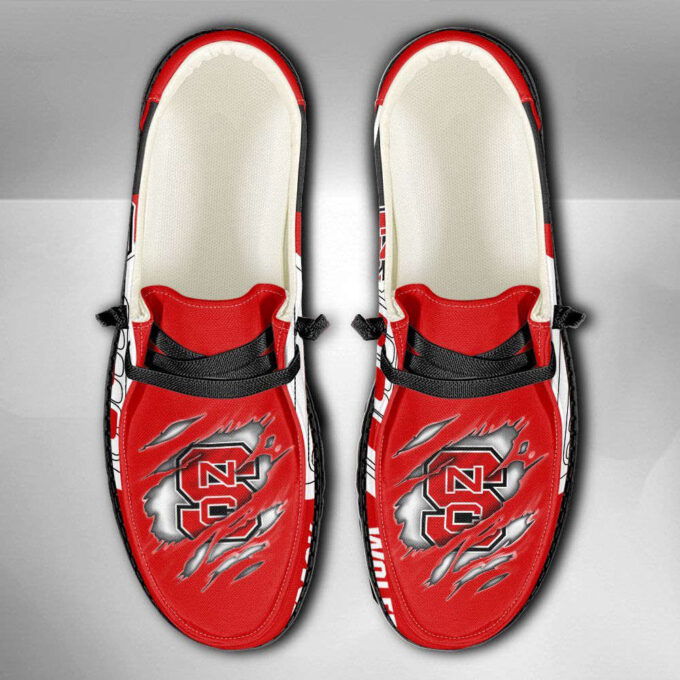 NCAA North Carolina State Wolfpack Hey Dude Shoes Wally Lace Up Loafers Moccasin Slippers