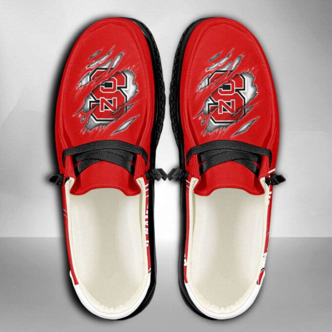 NCAA North Carolina State Wolfpack Hey Dude Shoes Wally Lace Up Loafers Moccasin Slippers