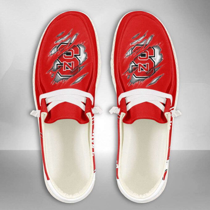 NCAA North Carolina State Wolfpack Hey Dude Shoes Wally Lace Up Loafers Moccasin Slippers