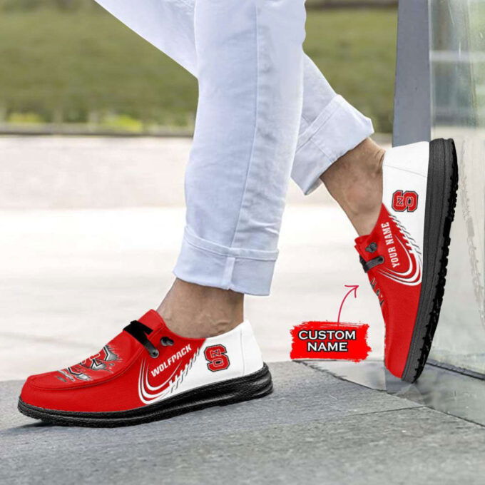NCAA North Carolina State Wolfpack Hey Dude Shoes Wally Lace Up Loafers Moccasin Slippers