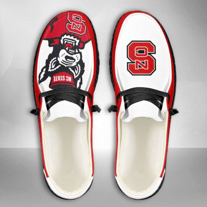NCAA North Carolina State Wolfpack Hey Dude Shoes Wally Lace Up Loafers Moccasin Slippers Fan Gifts