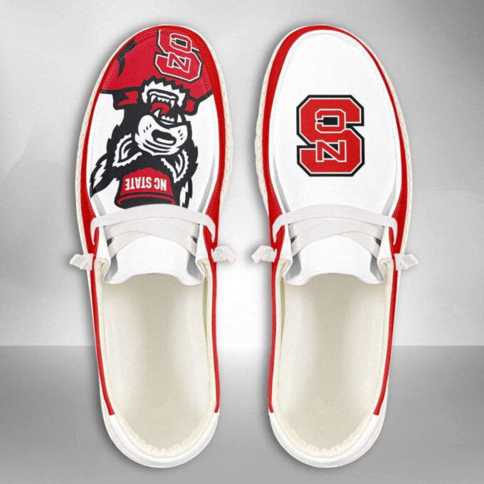 NCAA North Carolina State Wolfpack Hey Dude Shoes Wally Lace Up Loafers Moccasin Slippers Fan Gifts