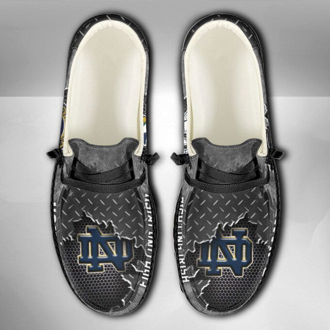 NCAA Notre Dame Fighting Irish Hey Dude Shoes Wally Lace Up Loafers Moccasin Slippers