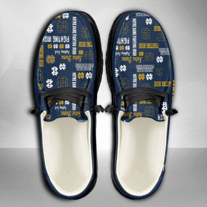 NCAA Notre Dame Fighting Irish Hey Dude Shoes Wally Lace Up Loafers Moccasin Slippers