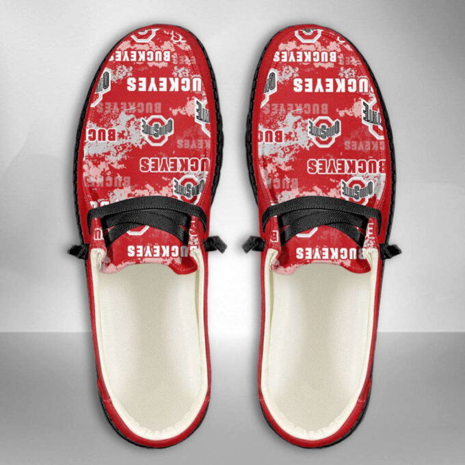 NCAA Ohio State Buckeyes Hey Dude Shoes Wally Lace Up Loafers Moccasin Slippers