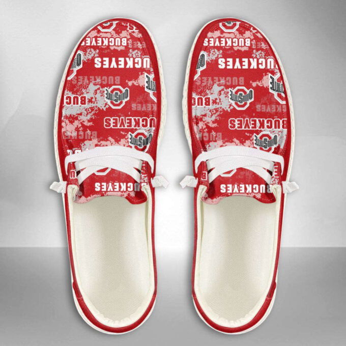 NCAA Ohio State Buckeyes Hey Dude Shoes Wally Lace Up Loafers Moccasin Slippers