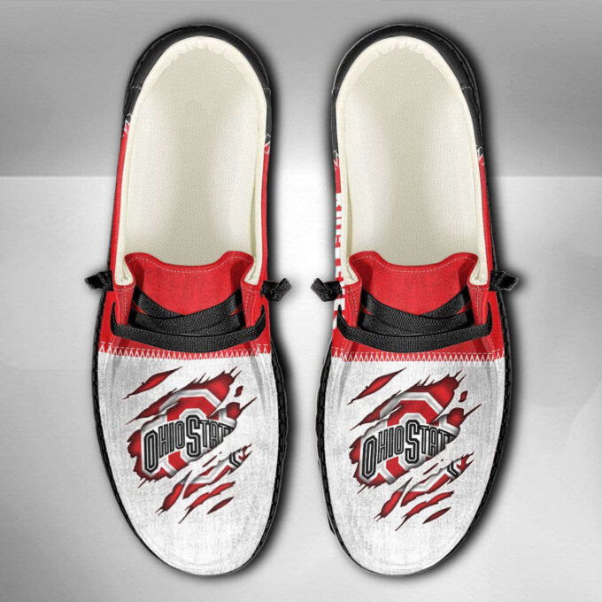 NCAA Ohio State Buckeyes Hey Dude Shoes Wally Lace Up Loafers Moccasin Slippers