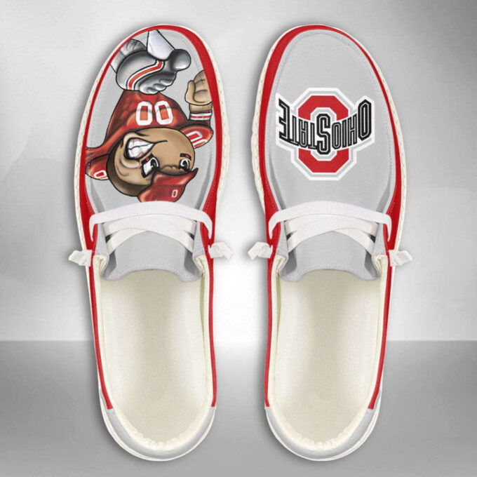 NCAA Ohio State Buckeyes Hey Dude Shoes Wally Lace Up Loafers Moccasin Slippers