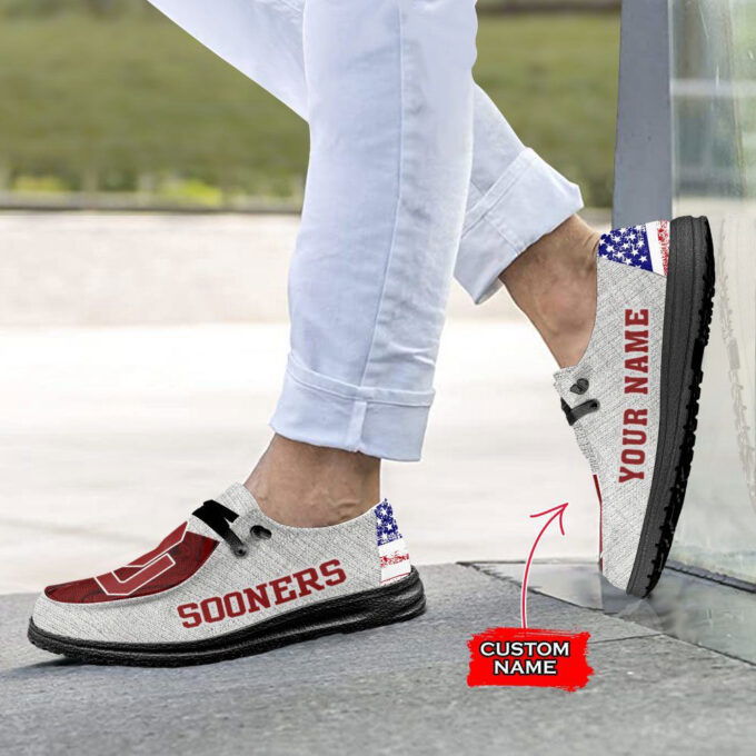 NCAA Oklahoma Sooners Hey Dude Shoes Wally Lace Up Loafers Moccasin Slippers