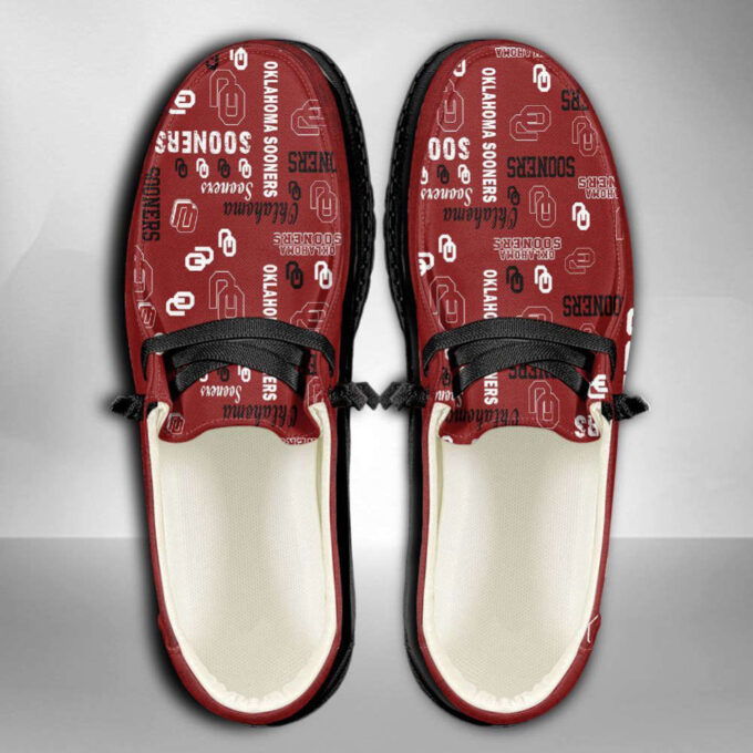 NCAA Oklahoma Sooners Hey Dude Shoes Wally Lace Up Loafers Moccasin Slippers HDS0901