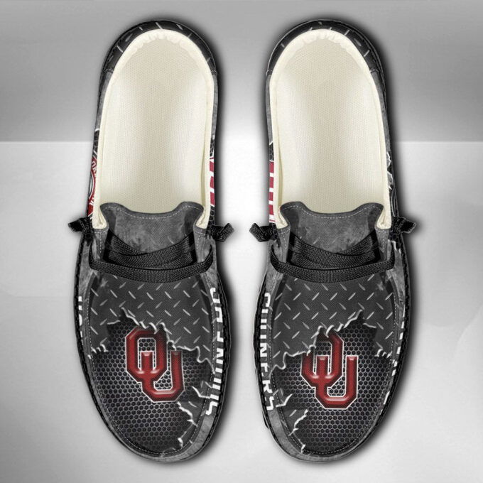 NCAA Oklahoma Sooners Hey Dude Shoes Wally Lace Up Loafers Moccasin Slippers HDS0902