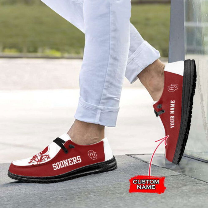NCAA Oklahoma Sooners Hey Dude Shoes Wally Lace Up Loafers Moccasin Slippers