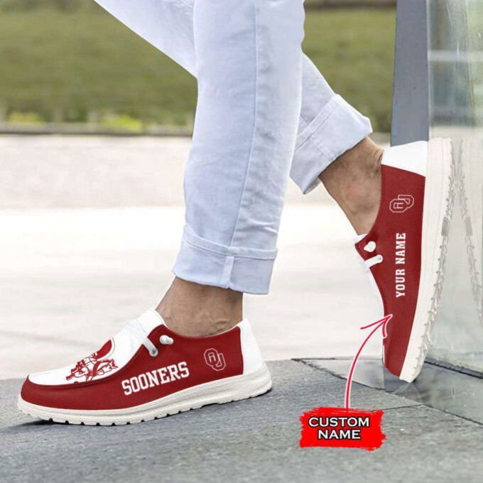 NCAA Oklahoma Sooners Hey Dude Shoes Wally Lace Up Loafers Moccasin Slippers