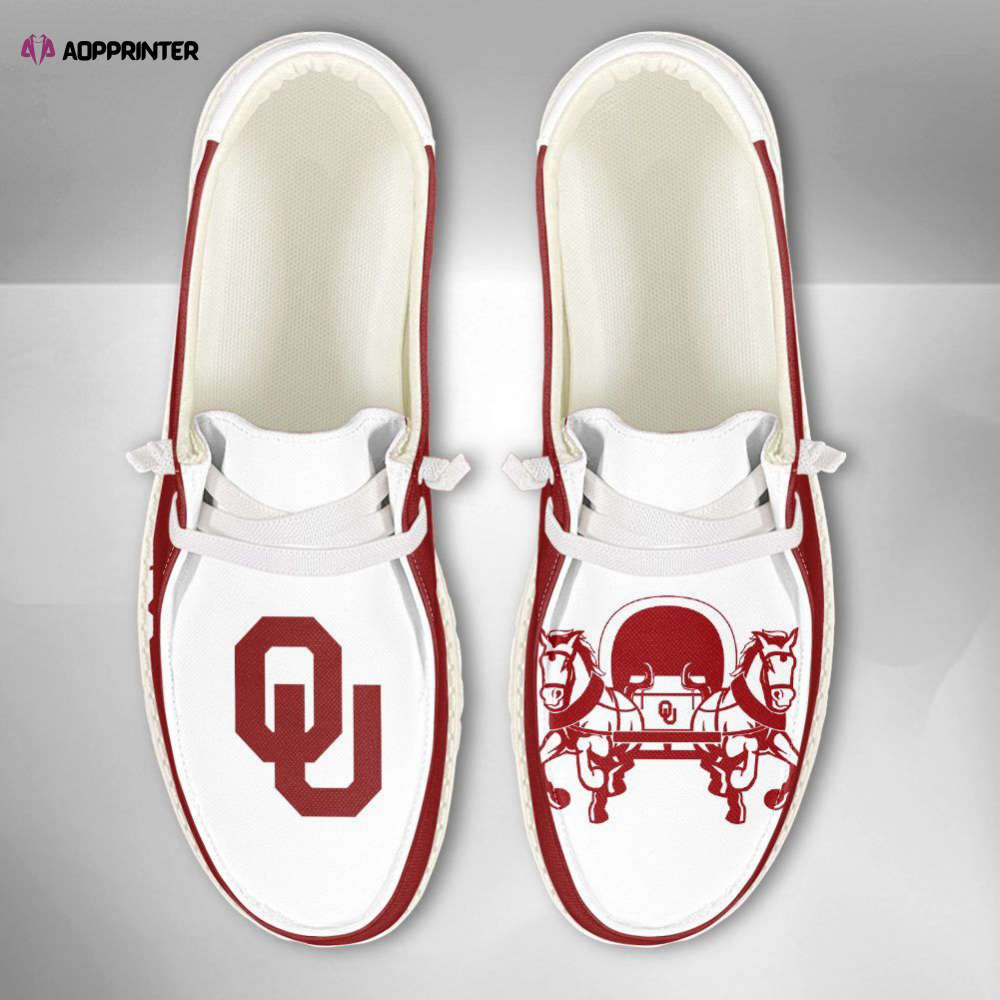 NCAA Oklahoma Sooners Hey Dude Shoes Wally Lace Up Loafers Moccasin Slippers NCAA Oklahoma Sooners Hey Dude Shoes Wally Lace Up Loafers Moccasin Slippers
