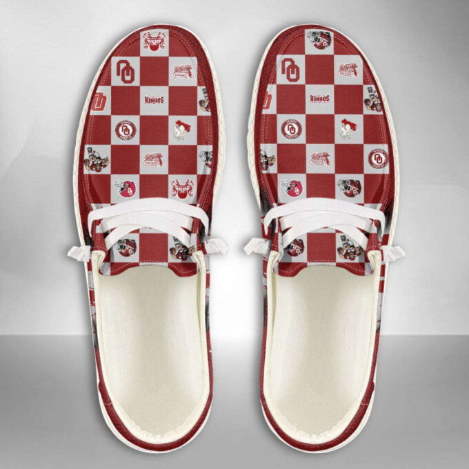 NCAA Oklahoma Sooners Hey Dude Shoes Wally Lace Up Loafers Moccasin Slippers Fan Gifts