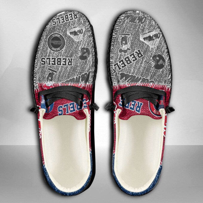 NCAA Ole Miss Rebels Hey Dude Shoes Wally Lace Up Loafers Moccasin Slippers