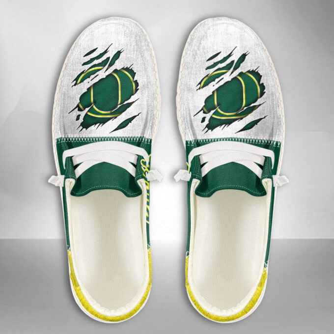 NCAA Oregon Ducks Hey Dude Shoes Wally Lace Up Loafers Moccasin Slippers HDS0953