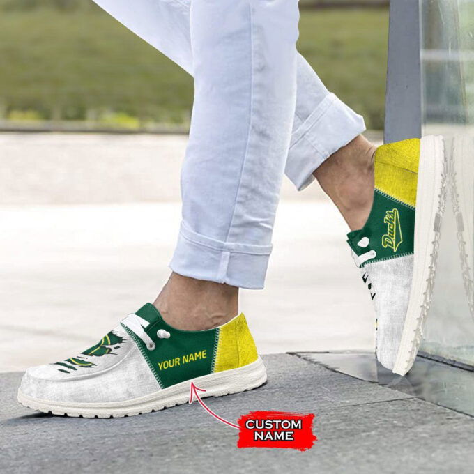 NCAA Oregon Ducks Hey Dude Shoes Wally Lace Up Loafers Moccasin Slippers HDS0953