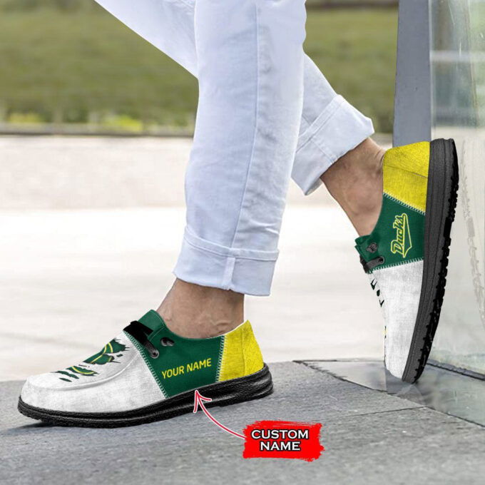 NCAA Oregon Ducks Hey Dude Shoes Wally Lace Up Loafers Moccasin Slippers HDS0953