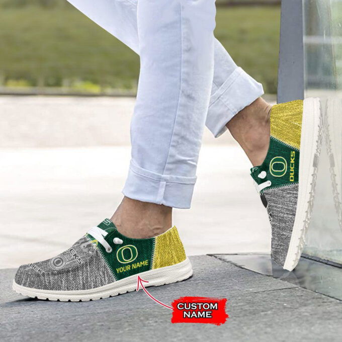 NCAA Oregon Ducks Hey Dude Shoes Wally Lace Up Loafers Moccasin Slippers