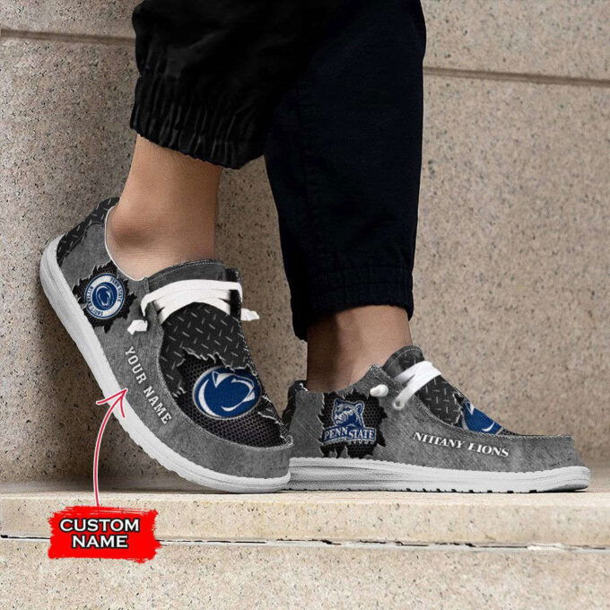 NCAA Penn State Nittany Lions Hey Dude Shoes Wally Lace Up Loafers Moccasin Slippers Gift for Fans