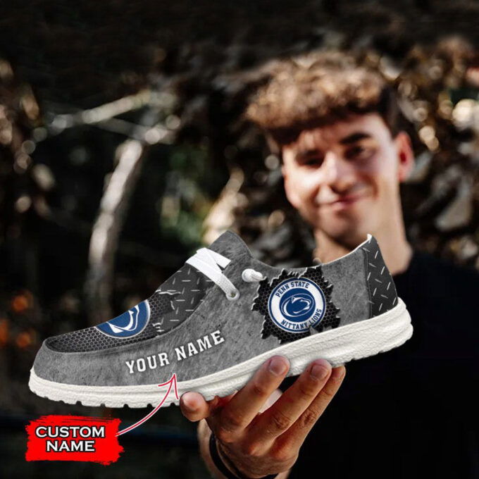 NCAA Penn State Nittany Lions Hey Dude Shoes Wally Lace Up Loafers Moccasin Slippers Gift for Fans