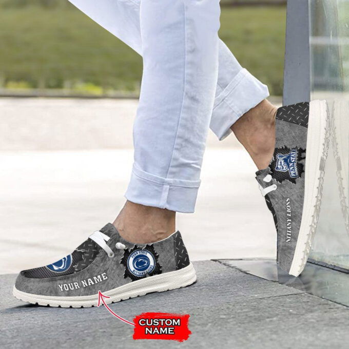 NCAA Penn State Nittany Lions Hey Dude Shoes Wally Lace Up Loafers Moccasin Slippers Gift for Fans