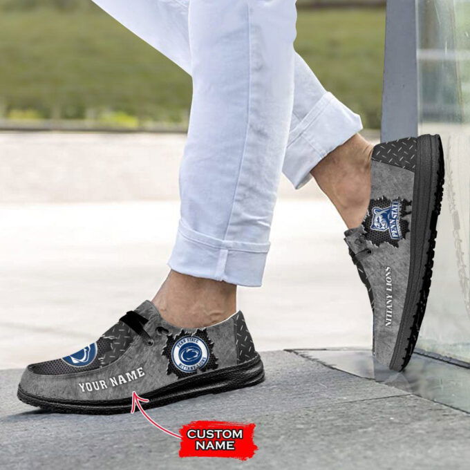 NCAA Penn State Nittany Lions Hey Dude Shoes Wally Lace Up Loafers Moccasin Slippers Gift for Fans