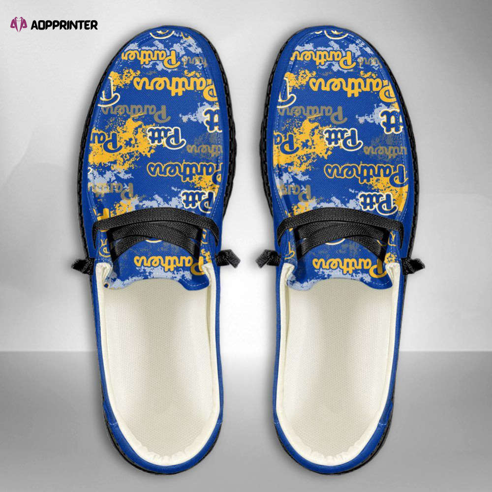 NCAA Pittsburgh Panthers Hey Dude Shoes Wally Lace Up Loafers Moccasin Slippers HDS1005 NCAA Pittsburgh Panthers Hey Dude Shoes Wally Lace Up Loafers Moccasin Slippers HDS1005