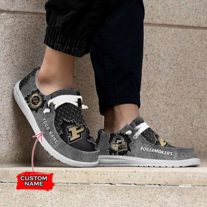 NCAA Purdue Boilermakers Hey Dude Shoes Wally Lace Up Loafers Moccasin Slippers Fan Gifts