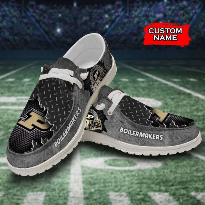 NCAA Purdue Boilermakers Hey Dude Shoes Wally Lace Up Loafers Moccasin Slippers Fan Gifts