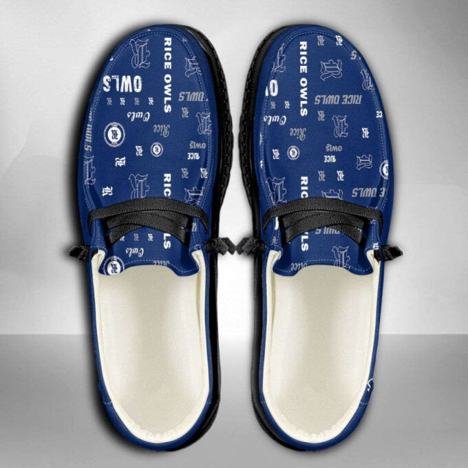 NCAA Rice Owls Hey Dude Shoes Wally Lace Up Loafers Moccasin Slippers Fan Gifts