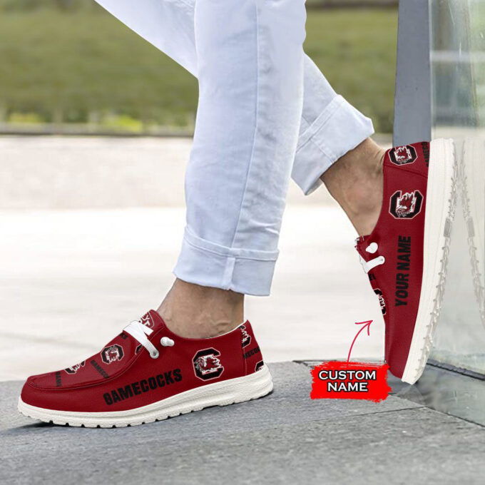 NCAA South Carolina Gamecocks Hey Dude Shoes Wally Lace Up Loafers Moccasin Slippers Fan Gifts