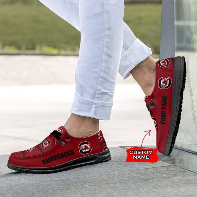 NCAA South Carolina Gamecocks Hey Dude Shoes Wally Lace Up Loafers Moccasin Slippers Fan Gifts