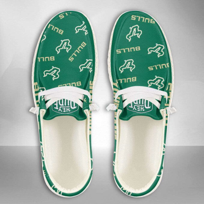 NCAA South Florida Bulls Hey Dude Shoes Wally Lace Up Loafers Moccasin Slippers Fan Gifts