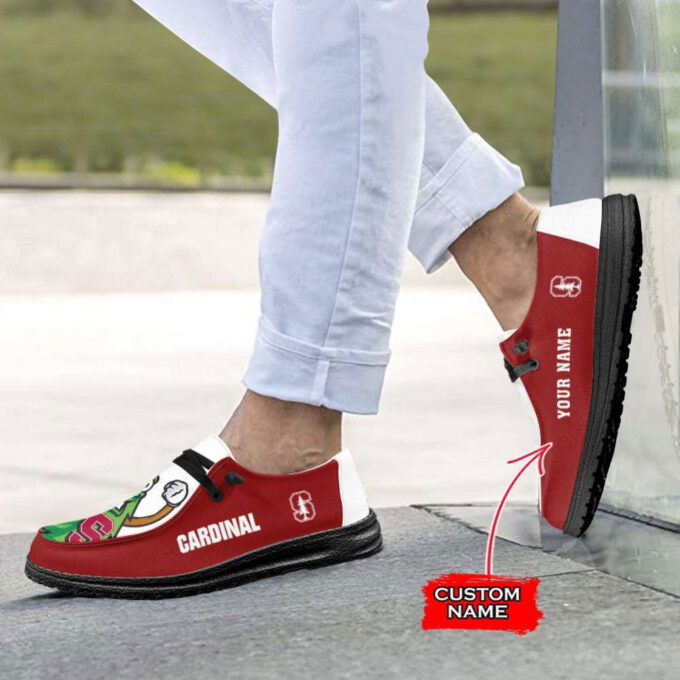 NCAA Stanford Cardinal Hey Dude Shoes Wally Lace Up Loafers Moccasin Slippers HDS1134