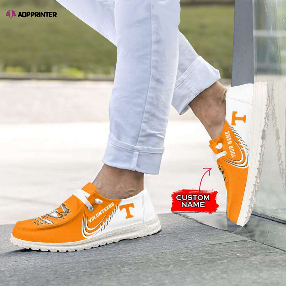 NCAA Tennessee Volunteers Hey Dude Shoes Wally Lace Up Loafers Moccasin Slippers HDS1194 NCAA Tennessee Volunteers Hey Dude Shoes Wally Lace Up Loafers Moccasin Slippers HDS1194