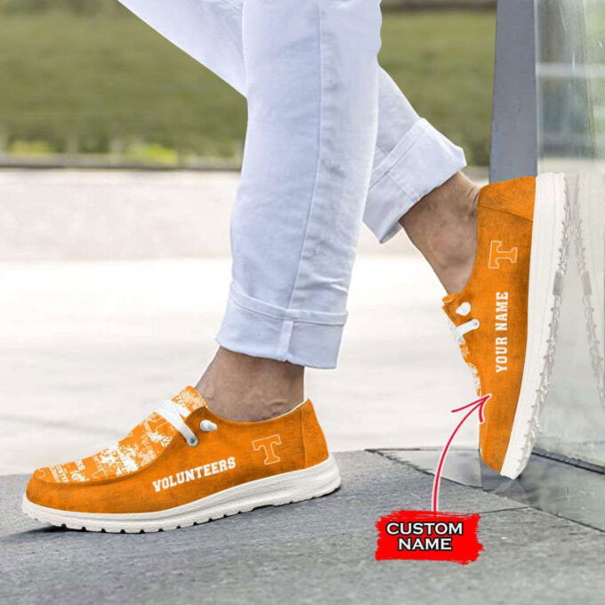 NCAA Tennessee Volunteers Hey Dude Shoes Wally Lace Up Loafers Moccasin Slippers HDS1198