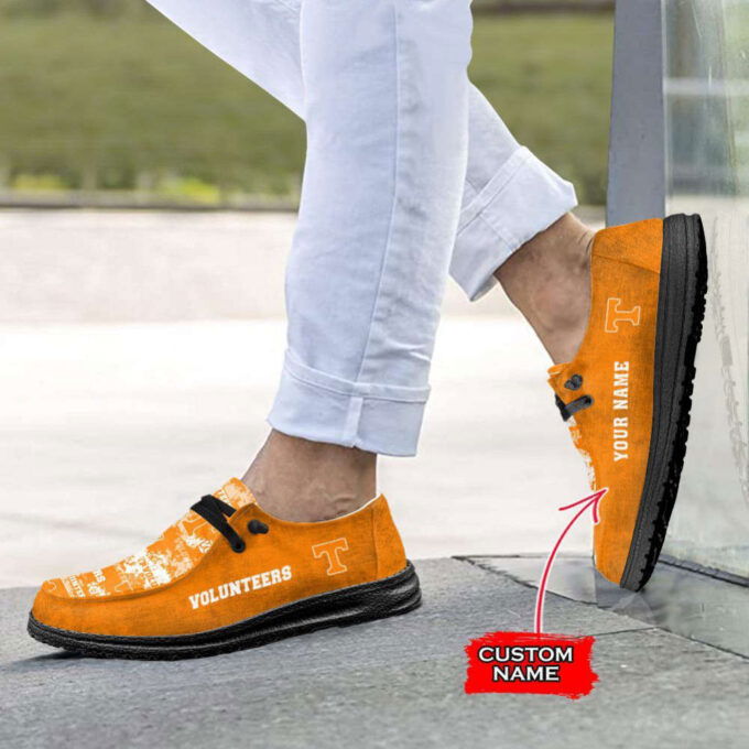 NCAA Tennessee Volunteers Hey Dude Shoes Wally Lace Up Loafers Moccasin Slippers HDS1198