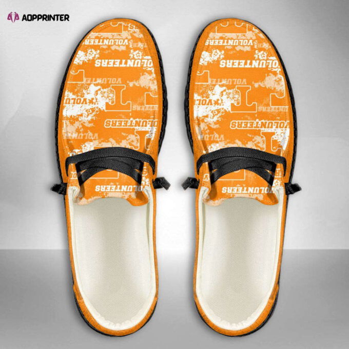 NCAA Tennessee Volunteers Hey Dude Shoes Wally Lace Up Loafers Moccasin Slippers HDS1198