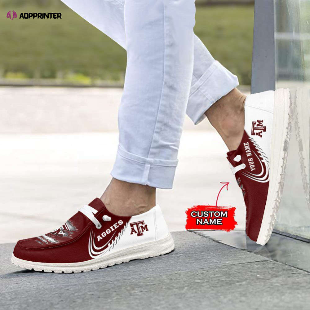 NCAA Texas A&M Aggies Hey Dude Shoes Wally Lace Up Loafers Moccasin Slippers NCAA Texas A&M Aggies Hey Dude Shoes Wally Lace Up Loafers Moccasin Slippers